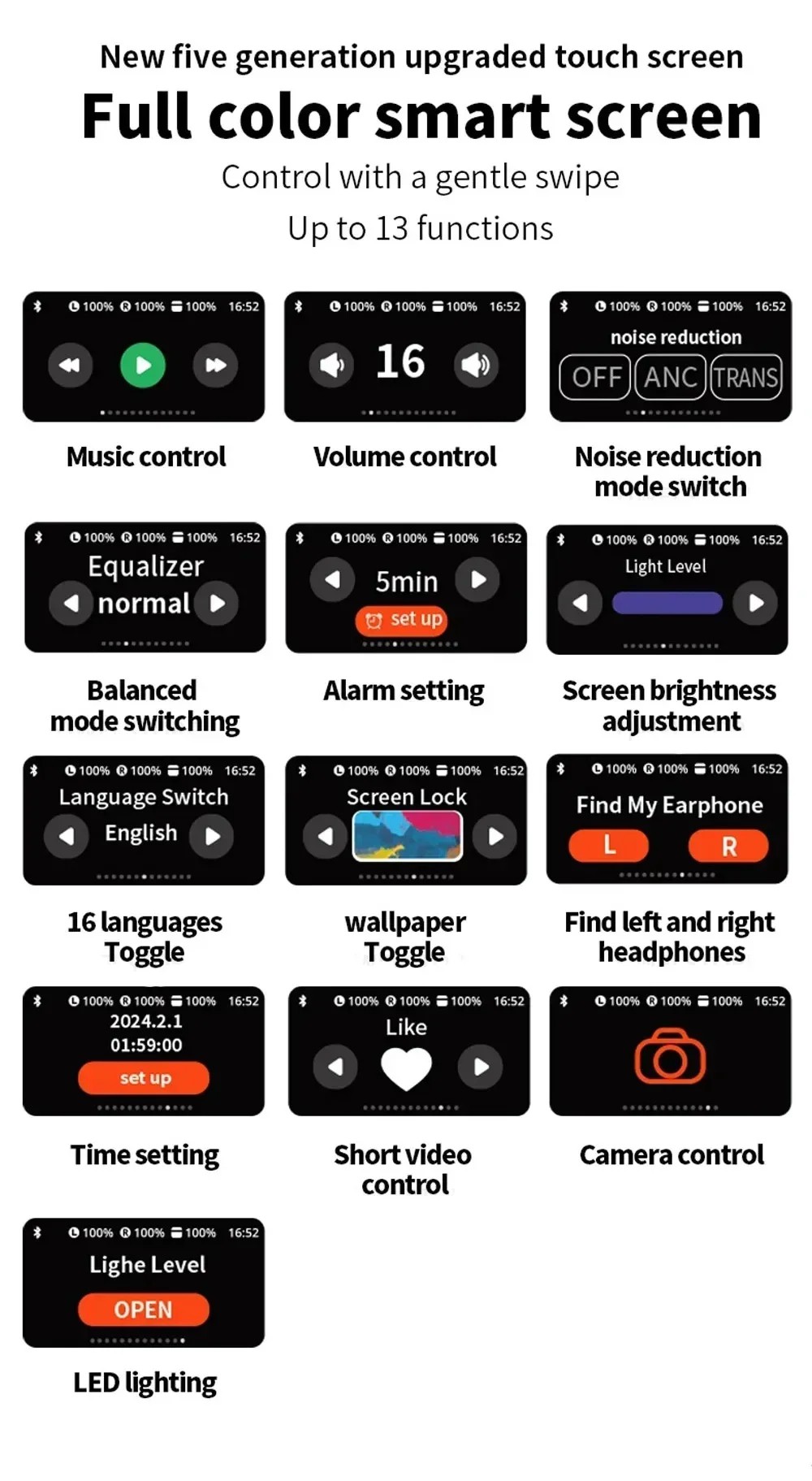 A9 Pro Display Earbuds (ANC+ENC Version) - Image 3