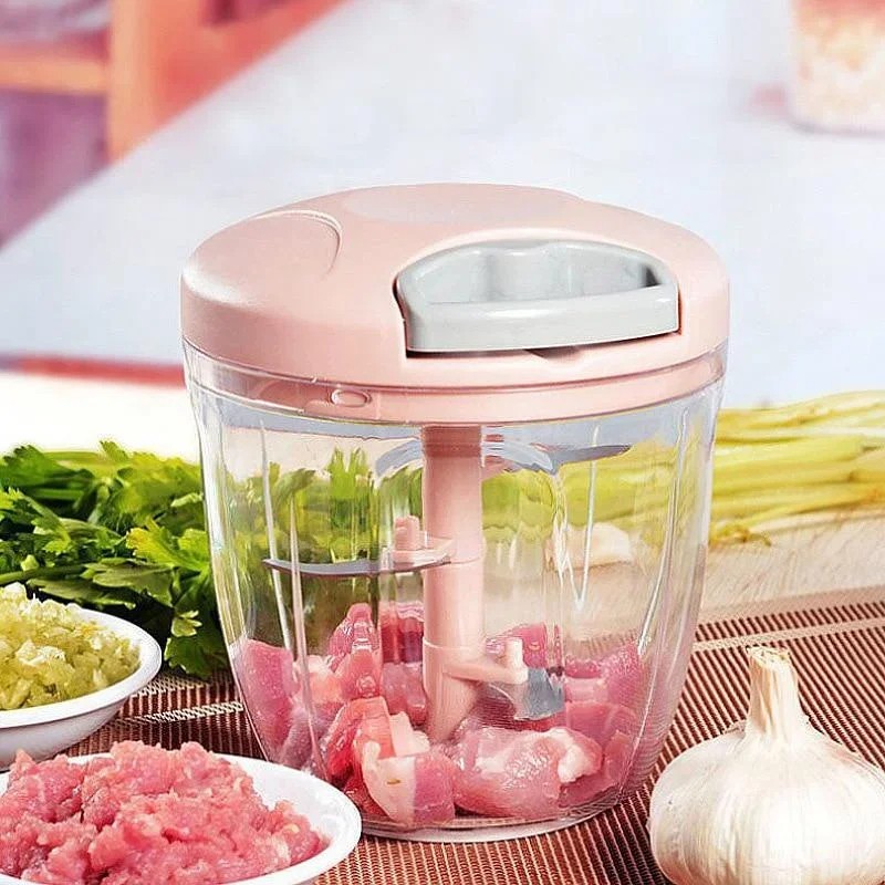 Manual Hand Chopper Blender Big Size (1000ml 6 Blades) - Image 2