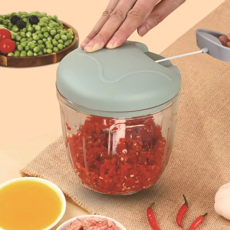 Manual Hand Chopper Blender Big Size (1000ml 6 Blades) - Image 5