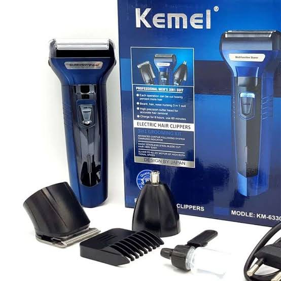 Kemei Km-6330 3 In 1 Professional Hair Trimmer Super Grooming Kit Shaver Clipper Nose Trimmer - Image 3