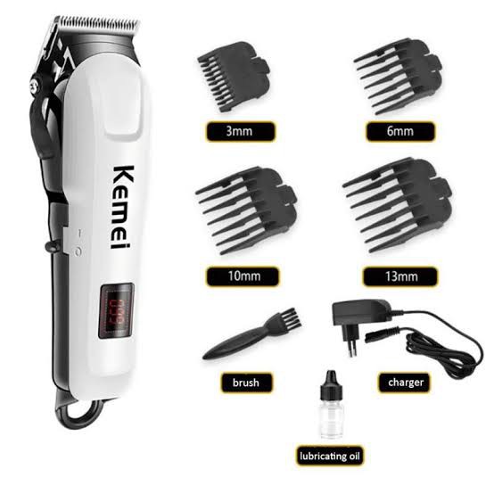 Kemei KM-809A Digital Electric Rechargeable Professional Hair Clipper Trimmer - Image 3