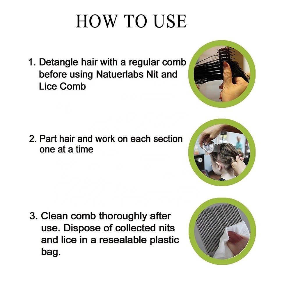 Lice and Nit Egg Free Treatment Professional Stainless Steel Lice Removal Comb - Image 2