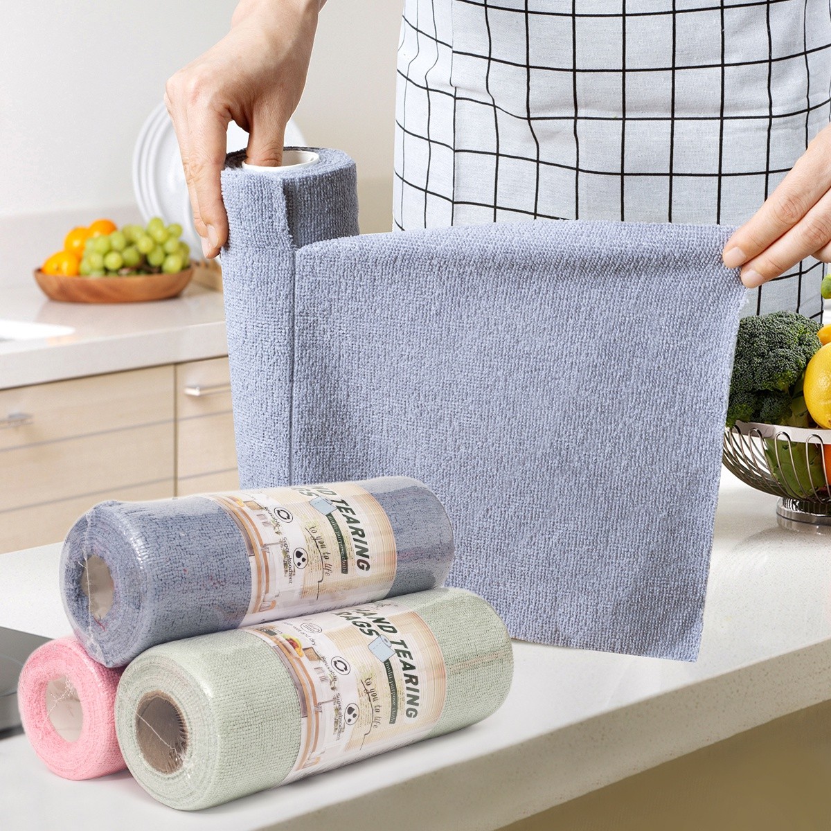 Kitchen Towel (1 Roll-20 Pcs)। হাইজেনিক উপায়ে রান্নাঘর পরিষ্কার রাখুন - Image 2