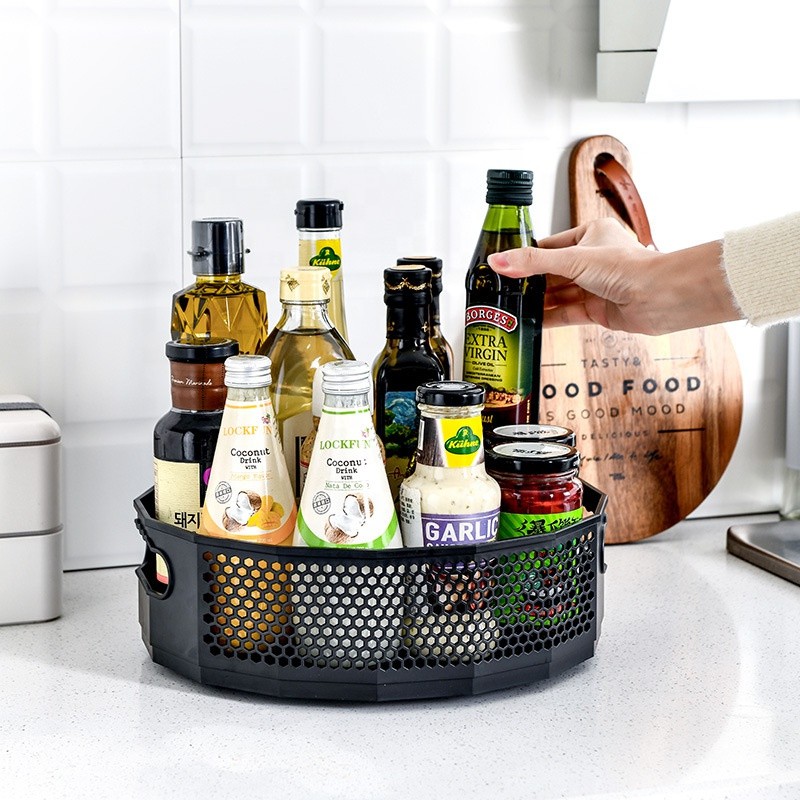 360° Rotating Kitchen Organizer Rack | মাল্টি-ফাংশন কিচেন অর্গানাইজার - Image 3
