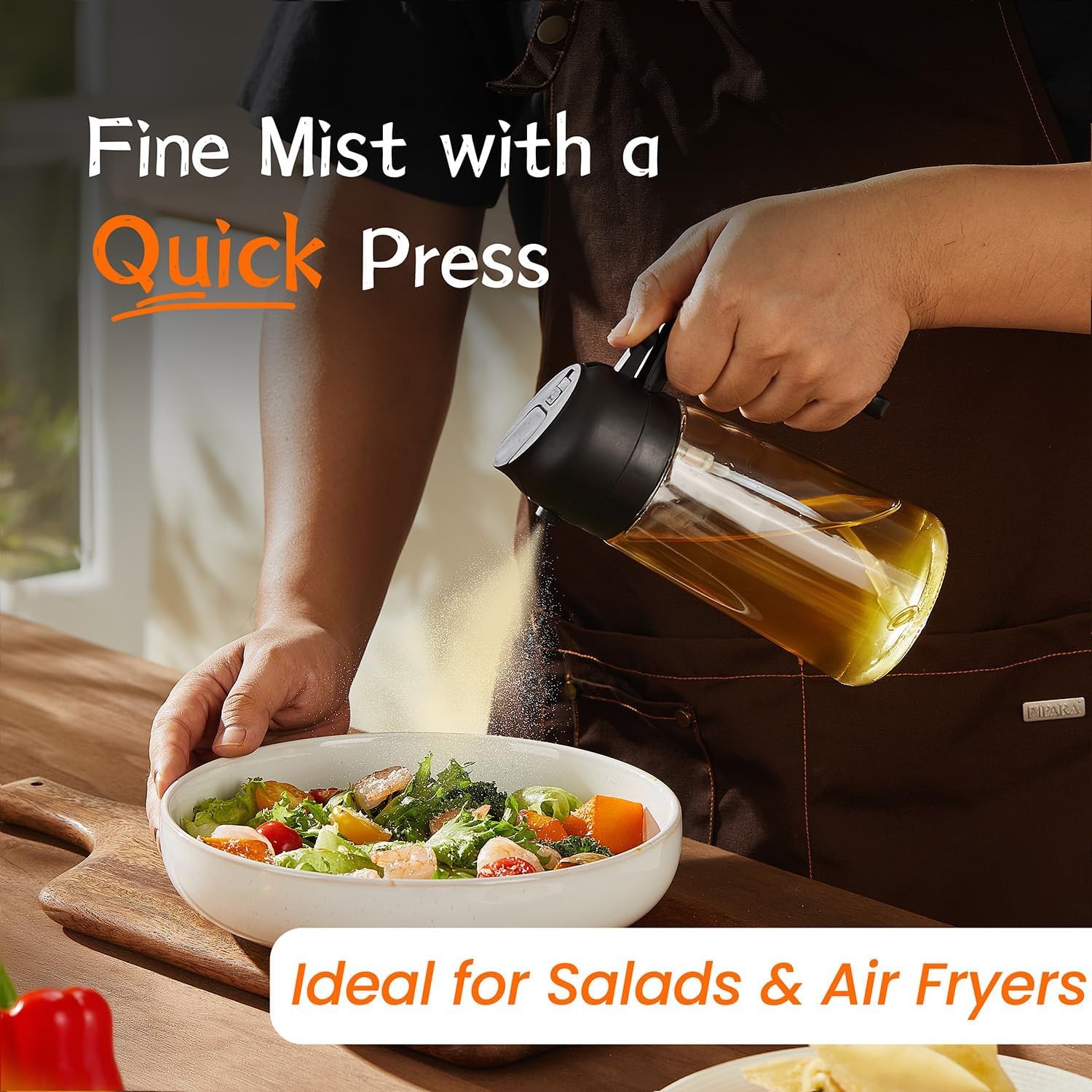 Multifunctional Non-Stick Glass Oil Bottle Pourable Kitchen Supplies - Image 4