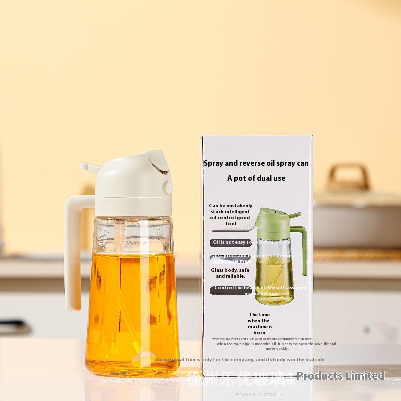 Multifunctional Non-Stick Glass Oil Bottle Pourable Kitchen Supplies - Image 5