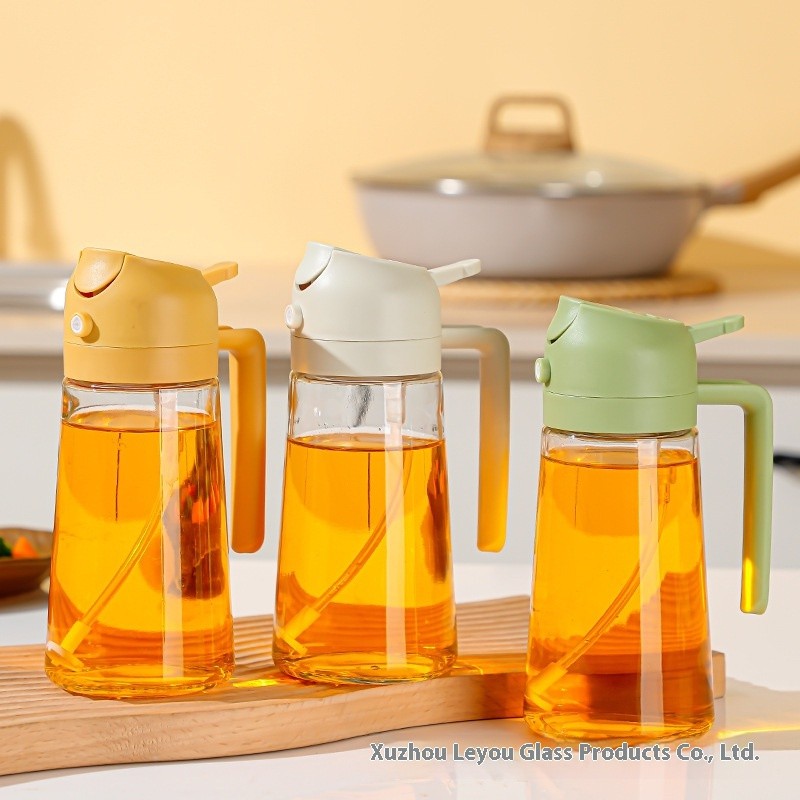 Multifunctional Non-Stick Glass Oil Bottle Pourable Kitchen Supplies - Image 6