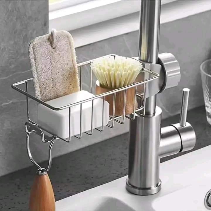 Stainless Steel Faucet Rack – Kitchen Sink Organizer Holder