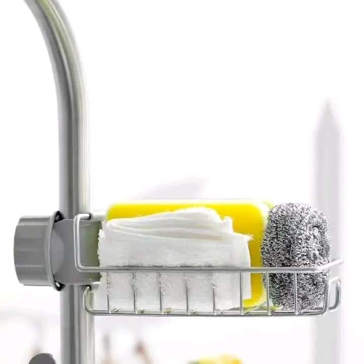 Stainless Steel Faucet Rack – Kitchen Sink Organizer Holder - Image 2