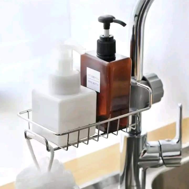 Stainless Steel Faucet Rack – Kitchen Sink Organizer Holder - Image 3