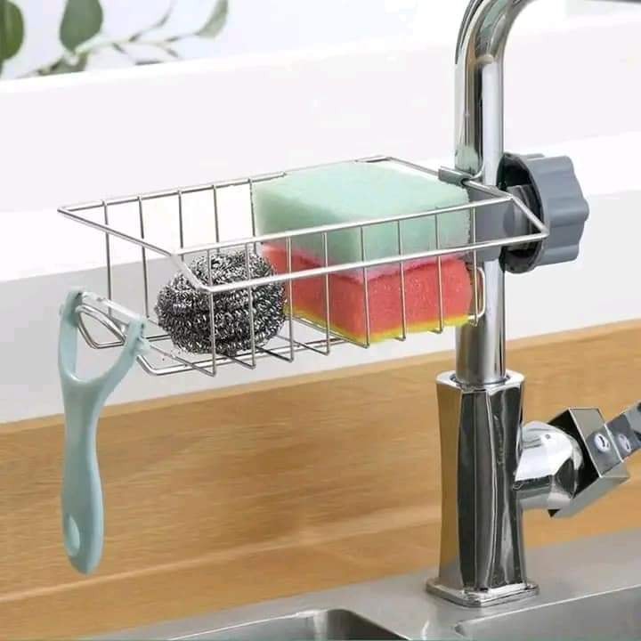 Stainless Steel Faucet Rack – Kitchen Sink Organizer Holder - Image 4