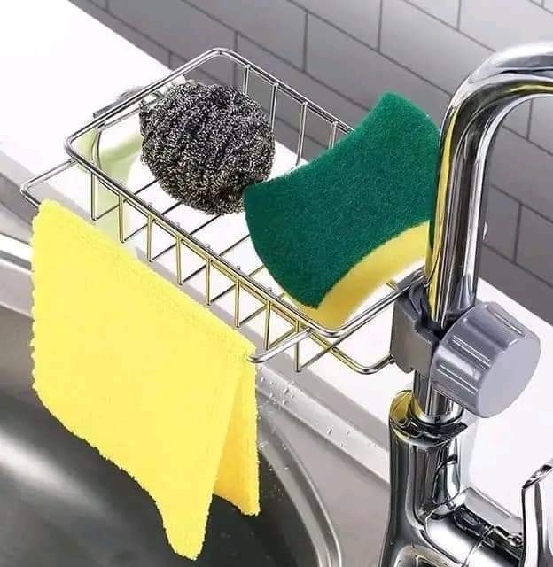 Stainless Steel Faucet Rack – Kitchen Sink Organizer Holder - Image 5