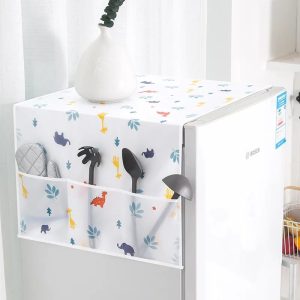 Fridge Top Covers Dust Proof Cover With Storage Bags
