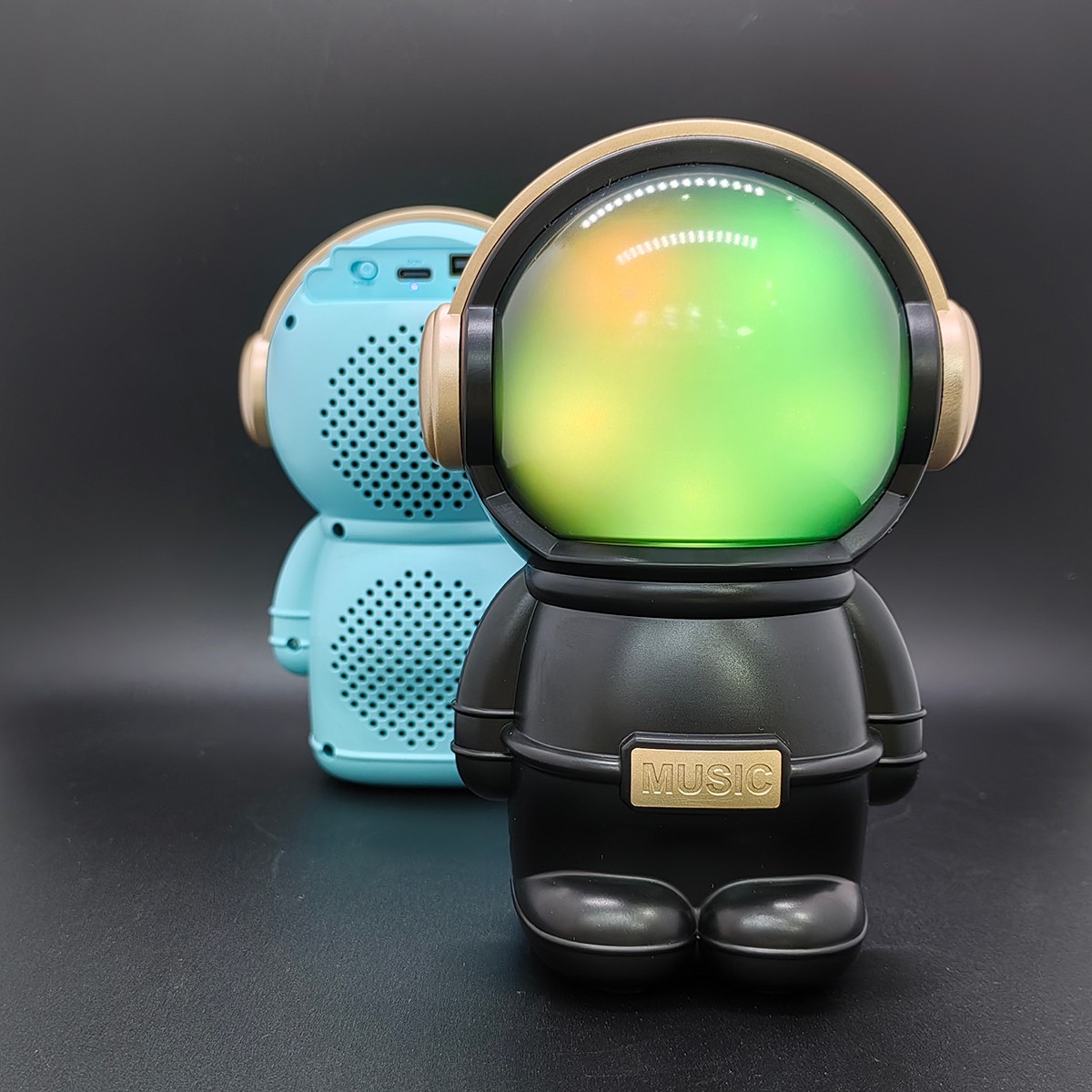 X808 Wireless Blue-tooth Cute Astronaut Mini Speaker Active TWS Stereo Bass LED Light BT Music Box Toy Gift Speaker for Children - Image 2