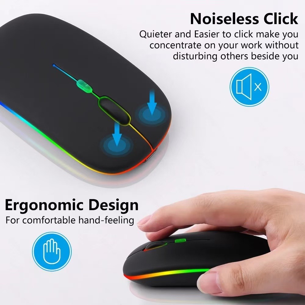 HP Dual-Mode Wireless Mouse | 2.4G + Bluetooth | Type-C Rechargeable - Image 2