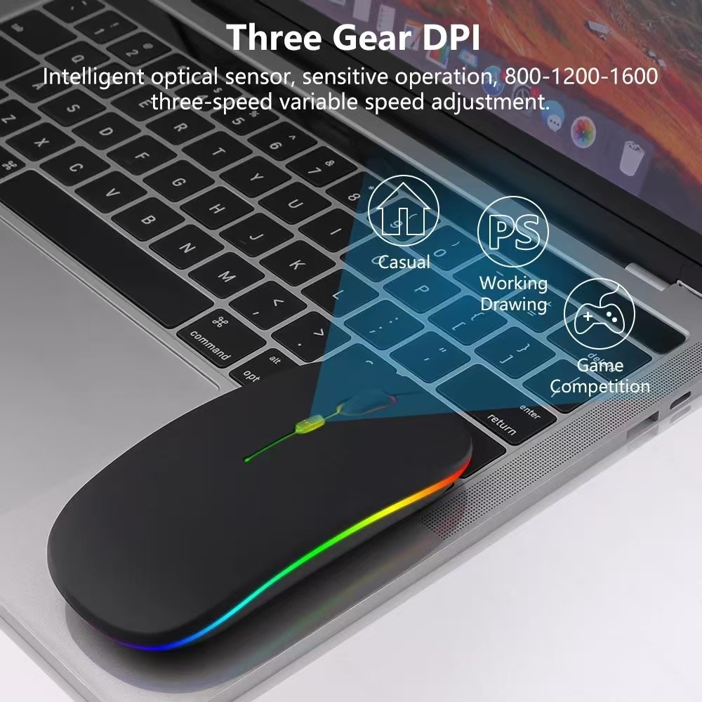 HP Dual-Mode Wireless Mouse | 2.4G + Bluetooth | Type-C Rechargeable - Image 3