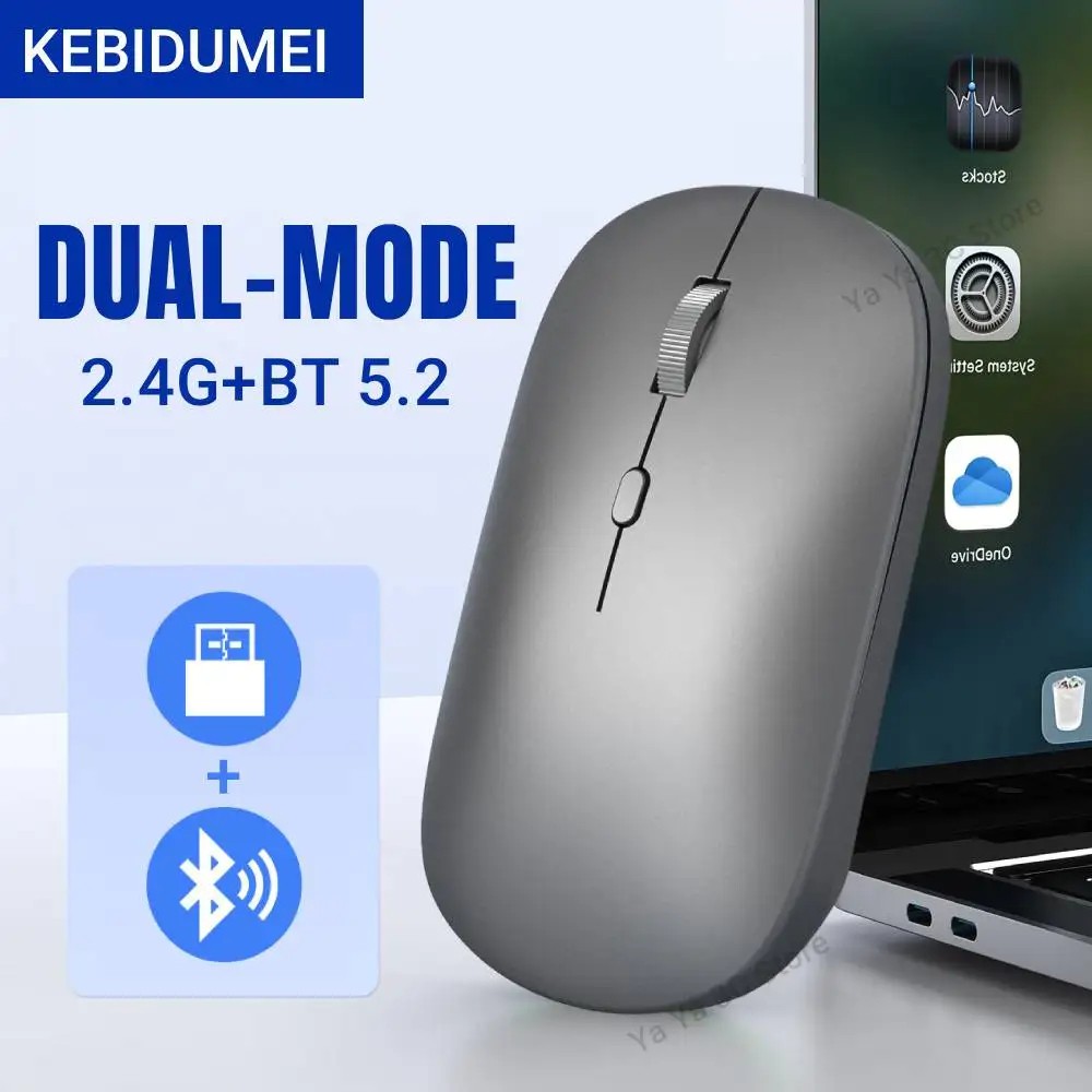 Dual-Mode Wireless Mouse | 2.4G + Bluetooth | Type-C Rechargeable - Image 2