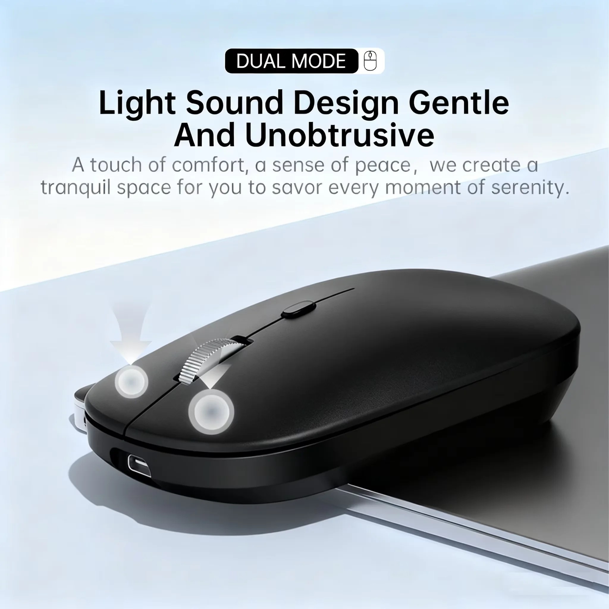 Dual-Mode Wireless Mouse | 2.4G + Bluetooth | Type-C Rechargeable - Image 3