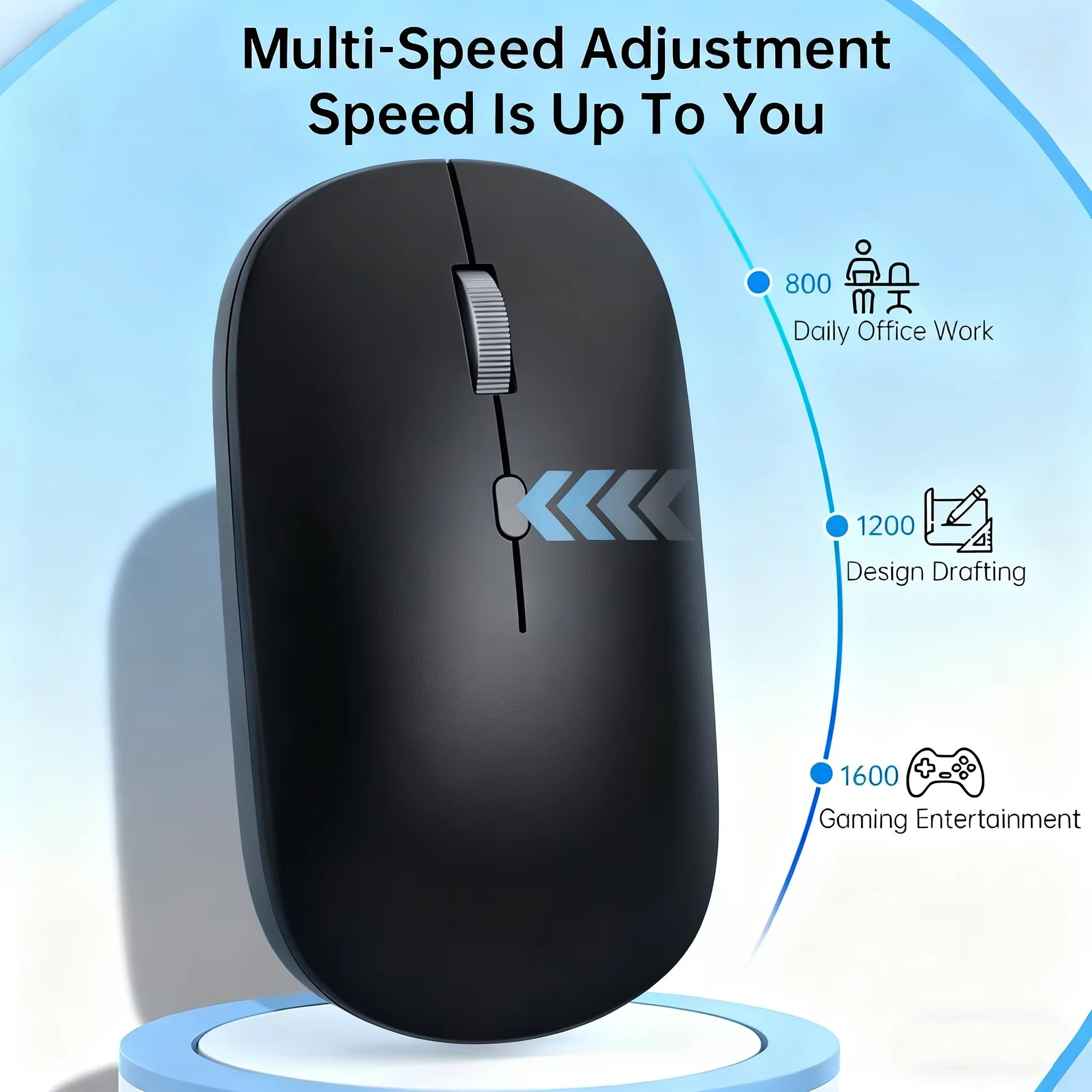 Dual-Mode Wireless Mouse | 2.4G + Bluetooth | Type-C Rechargeable - Image 5