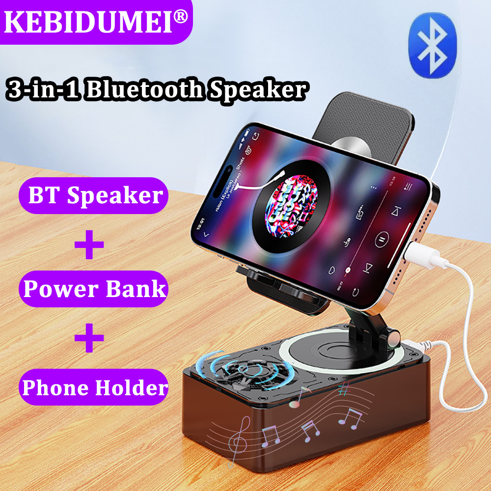 3-in-1 Wireless Speaker – Music, Phone Stand & Power Bank - Image 2