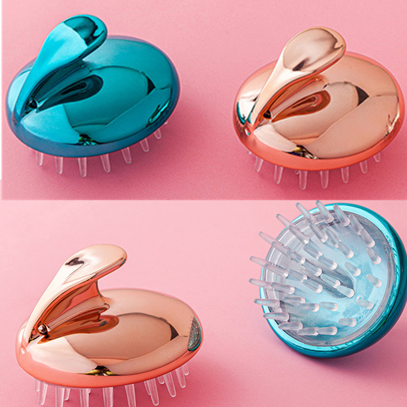3 pcs Set Portable Silicone Shampoo Brush Soft Scalp Massager - Image 2