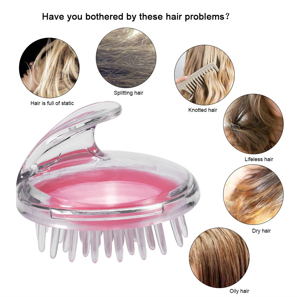 3 pcs Set Portable Silicone Shampoo Brush Soft Scalp Massager - Image 3