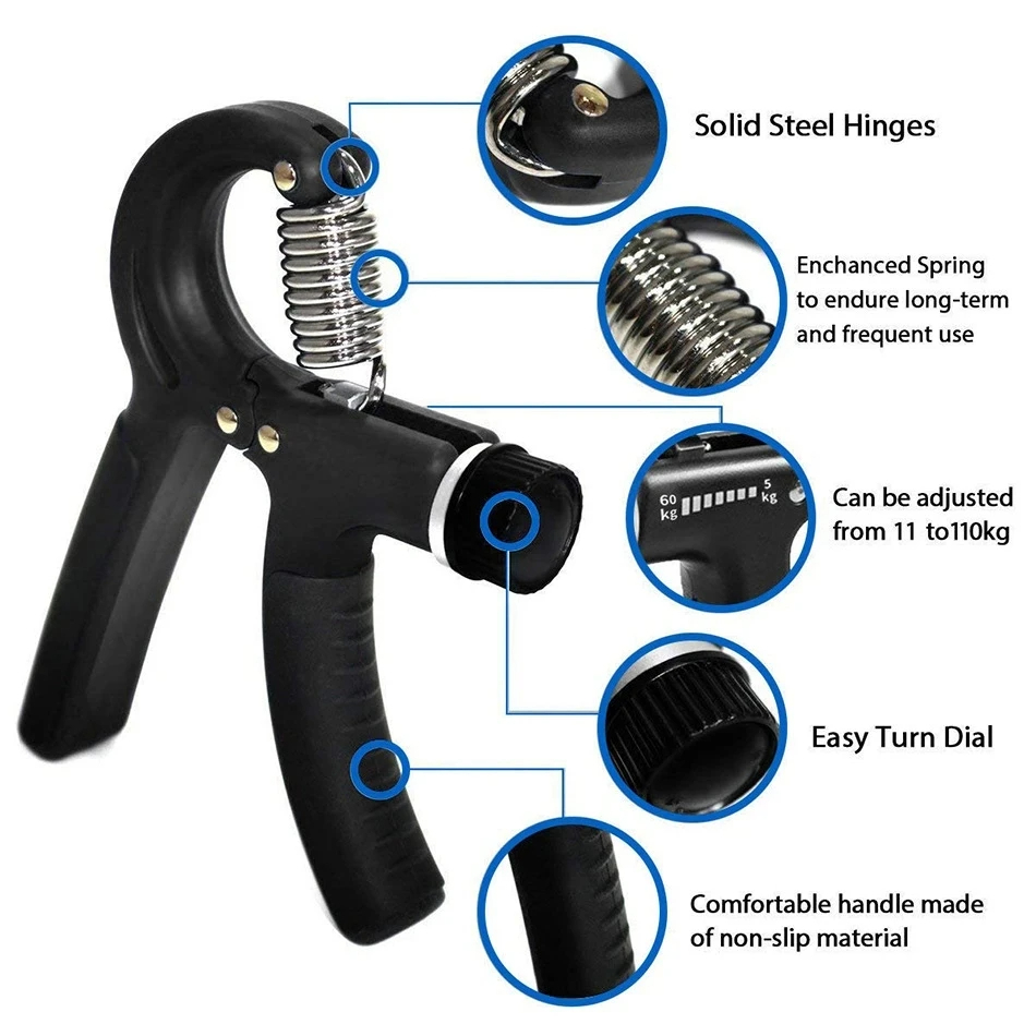 Adjustable Hand Wrist Power Grip Exercise Gripper (5-60kg) - Image 3