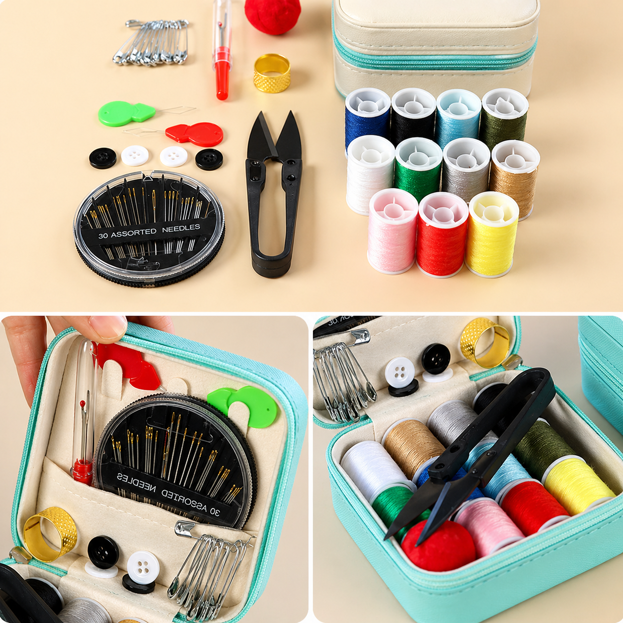 17Pcs Sewing Kit – Portable Needle & Thread for DIY & Home Repair ( EG095 ) - Image 2