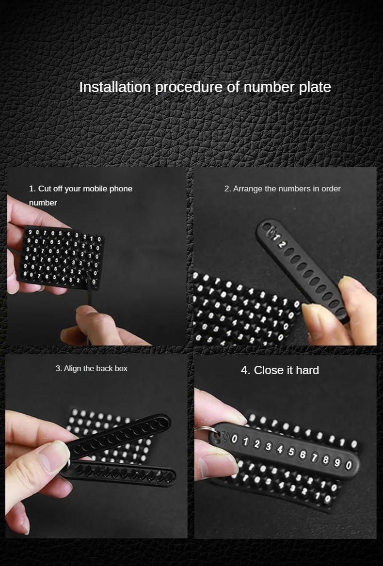 Anti Loss Phone Number Strip Keychain - Image 4