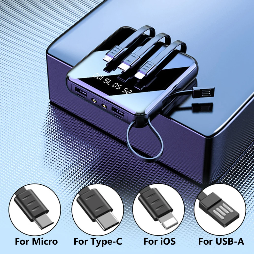 20000 MAH Powerbank with LED Display and All in One Cable set - Image 3