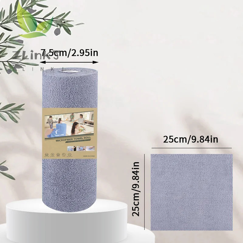 Cleaning Cloth Roll Durable Reusable Dish Towel For Kitchen Greaseproof And Quick Drying Microfiber Hand-tear Rags-000862