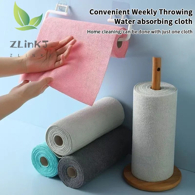 Cleaning Cloth Roll Durable Reusable Dish Towel For Kitchen Greaseproof And Quick Drying Microfiber Hand-tear Rags-000862 - Image 2