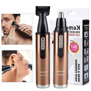 KEMEI KM-6629 2 in 1 Rechargeable Nose Beard Hair Trimmer
