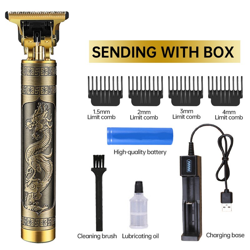 Professional Dragon Design Hair Trimmer & Manual Nose Trimmer Combo Set - Image 3