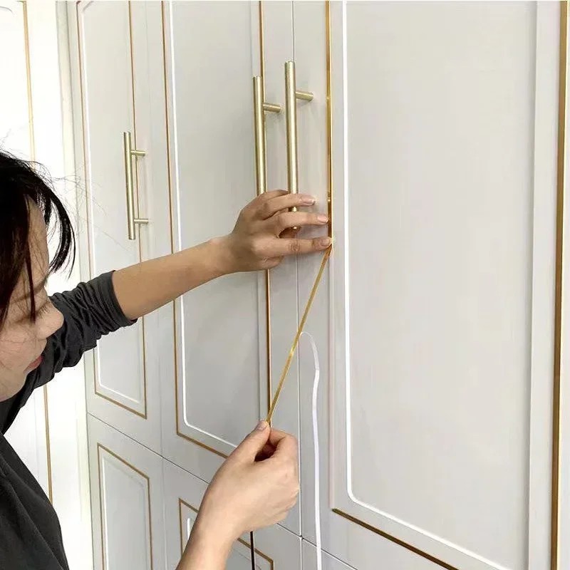 164 Feet (Golden color) Self-Adhesive Waterproof Tile Gap Tape for Floor and Wall Sealing - Image 6
